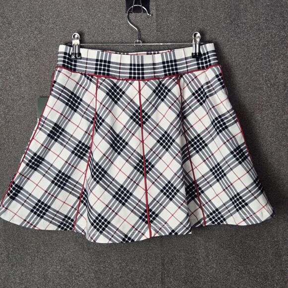 Tuckernuck S White Red Black Plaid Renee Mini Golf Skirt Skort - Picture 3 of 9
